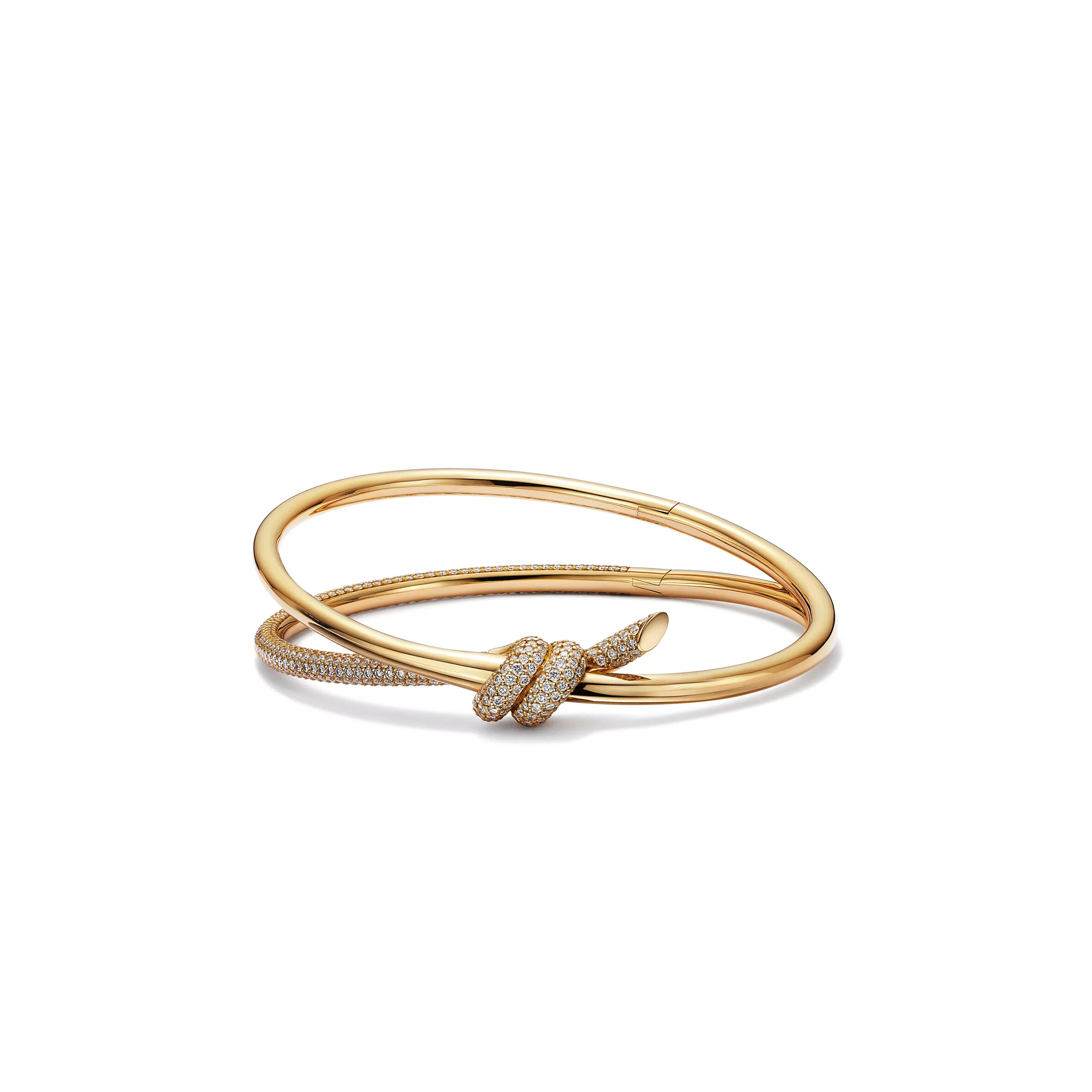 TIFFANY KNOT DOUBLE ROW HINGED BANGLE 70607352
